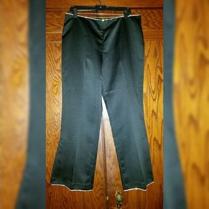 Tuxedo Style Black Satin Pants with Bling
